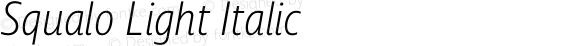 Squalo Light Italic