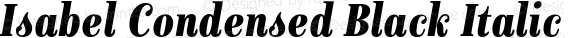 Isabel Condensed Black Italic