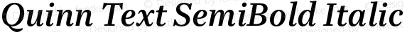 Quinn Text SemiBold Italic