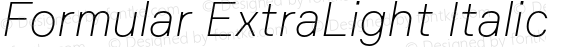 Formular ExtraLight Italic