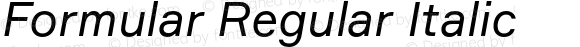 Formular Regular Italic