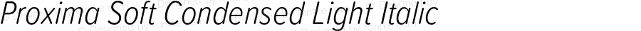 Proxima Soft Condensed Light Italic