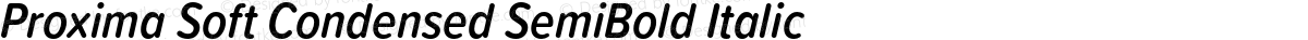 Proxima Soft Condensed SemiBold Italic
