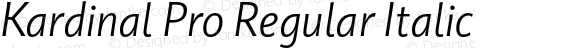 Kardinal Pro Regular Italic