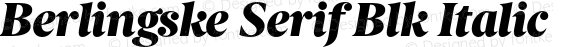 Berlingske Serif Blk Italic