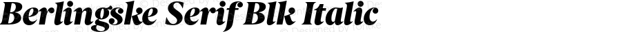 Berlingske Serif Blk Italic