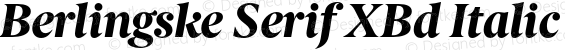 Berlingske Serif XBd Italic