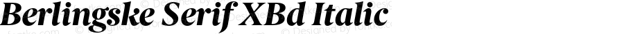 Berlingske Serif XBd Italic