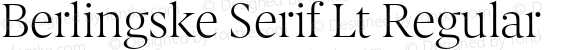 Berlingske Serif Lt Regular