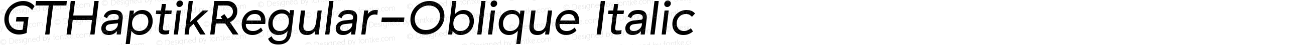 GTHaptikRegular-Oblique Italic