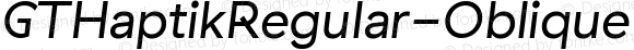 GTHaptikRegular-Oblique Italic