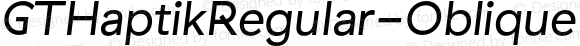 GTHaptikRegular-Oblique Italic