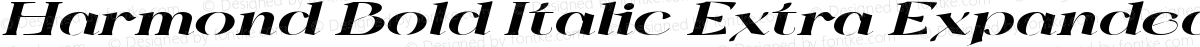 Harmond Bold Italic Extra Expanded