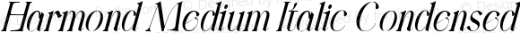 Harmond Medium Italic Condensed