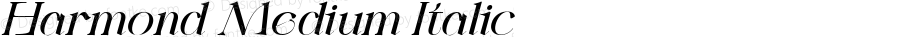 Harmond Medium Italic