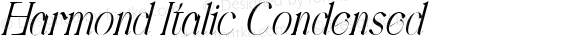 Harmond Italic Condensed