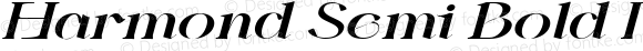 Harmond Semi Bold Italic Expanded
