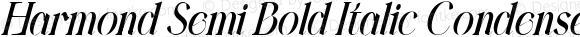 Harmond Semi Bold Italic Condensed
