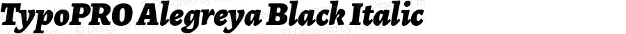 TypoPRO Alegreya Black Italic