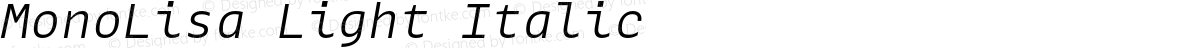 MonoLisa Light Italic