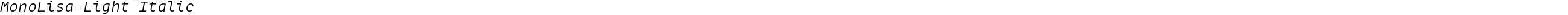 MonoLisa Light Italic