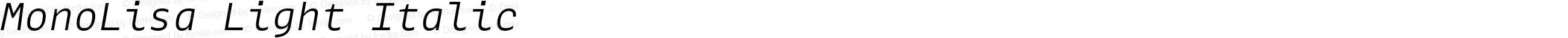 MonoLisa Light Italic
