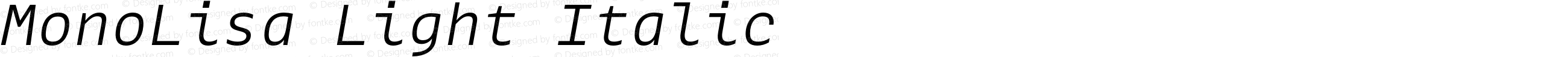 MonoLisa Light Italic