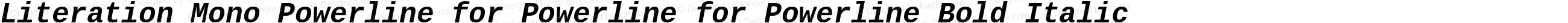 Literation Mono Powerline Bold Italic for Powerline for Powerline