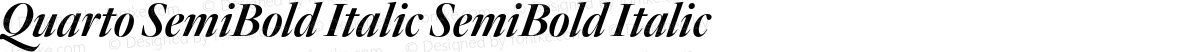 Quarto SemiBold Italic SemiBold Italic