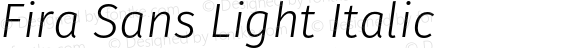 Fira Sans Light Italic