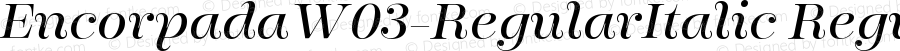 Encorpada W03 Regular Italic