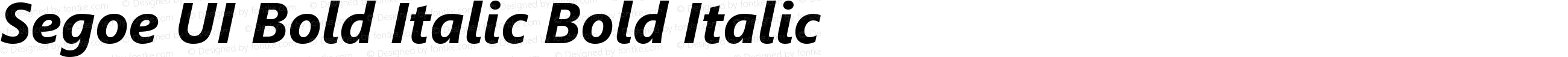 Segoe UI Bold Italic