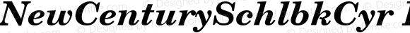NewCenturySchlbkCyr Bold Italic
