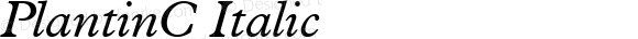 PlantinC Italic