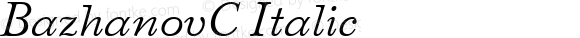 BazhanovC Italic