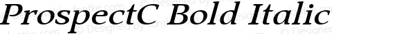 ProspectC Bold Italic