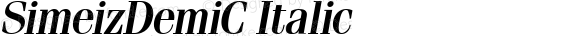 SimeizDemiC Italic