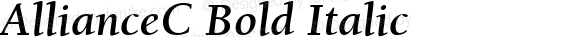 AllianceC Bold Italic