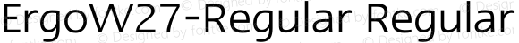 ErgoW27-Regular Regular