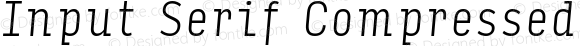 Input Serif Compressed Extra Light Italic