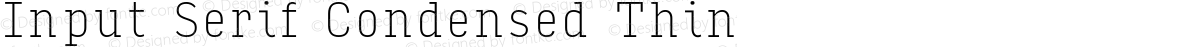 Input Serif Condensed Thin
