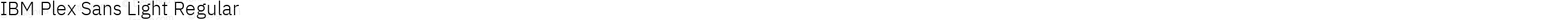 IBM Plex Sans Light