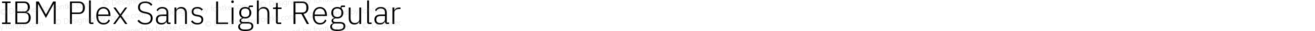 IBM Plex Sans Light