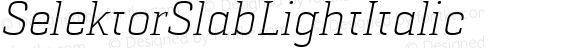 SelektorSlabLightItalic ☞ Version 1.000;com.myfonts.tdf.selektor-slab.light-italic.wfkit2.43jf