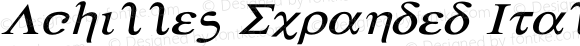 Achilles Expanded Italic Expanded Italic