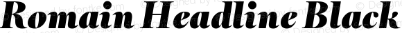 Romain Headline Black Italic ¶