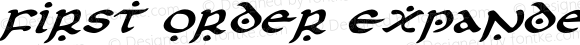 First Order Expanded Italic Expanded Italic