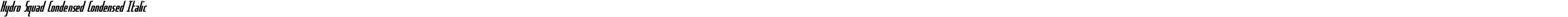 Hydro Squad Condensed Condensed Italic