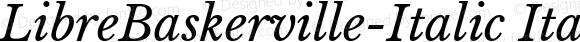 LibreBaskerville-Italic Italic
