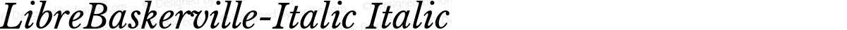 LibreBaskerville-Italic Italic